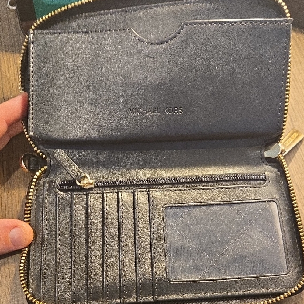 Michael Kors Textured Black Wallet - Picture 3 of 4